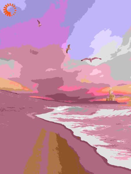 提灯共照海棠深